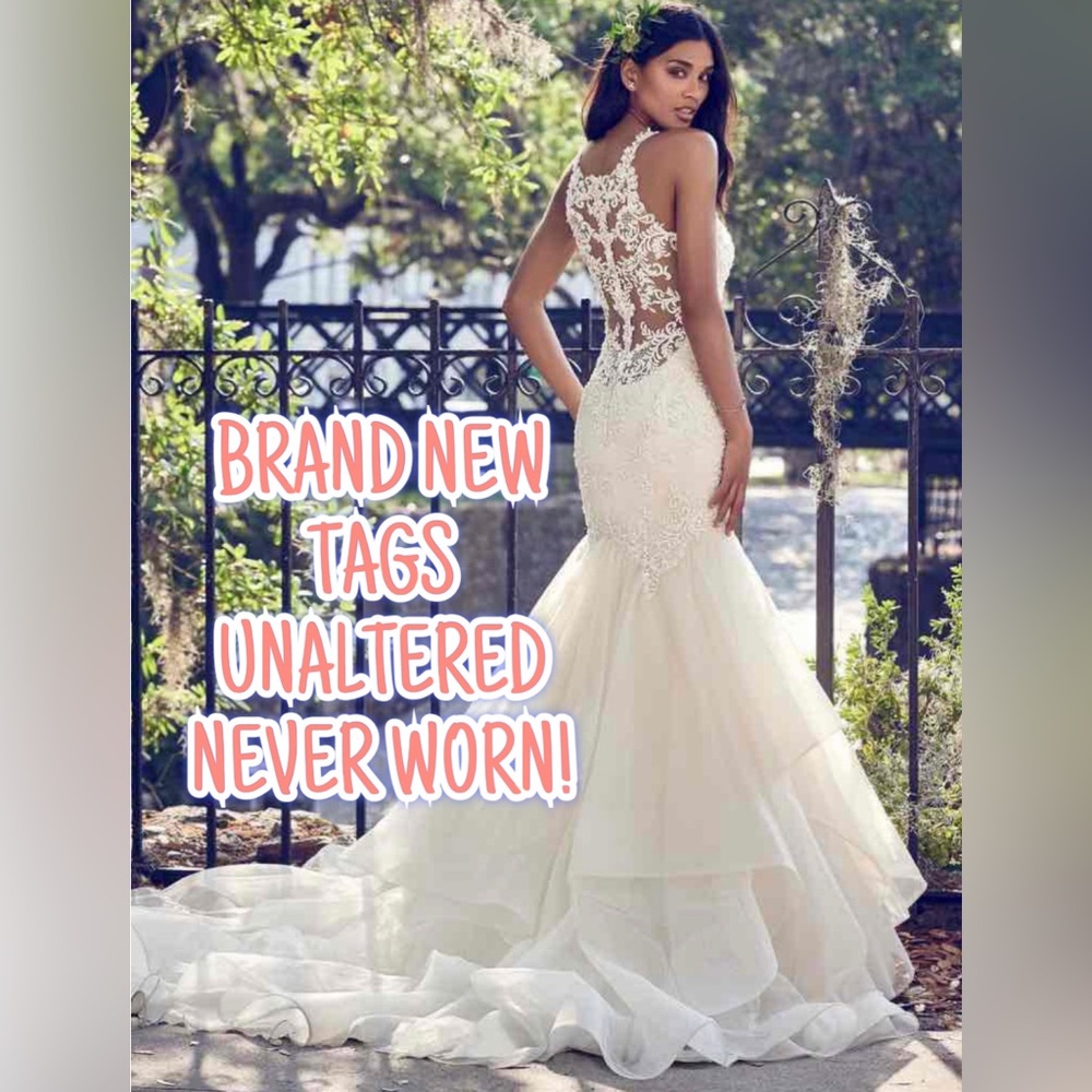 NEW Designer Couture Maggie Sottero Veda Wedding Dress—Size 12